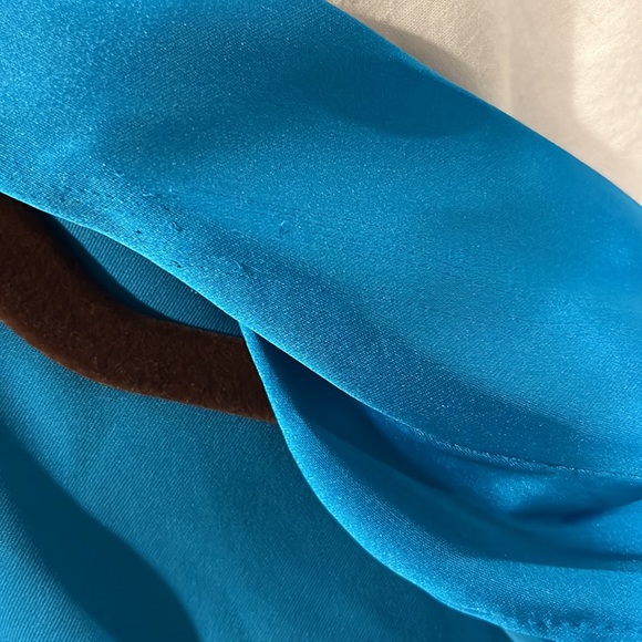 Zara blue satin wrap mini dress - Picture 11 of 11